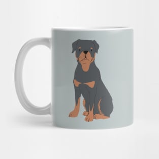 Rottweiler Dog Illustration Mug